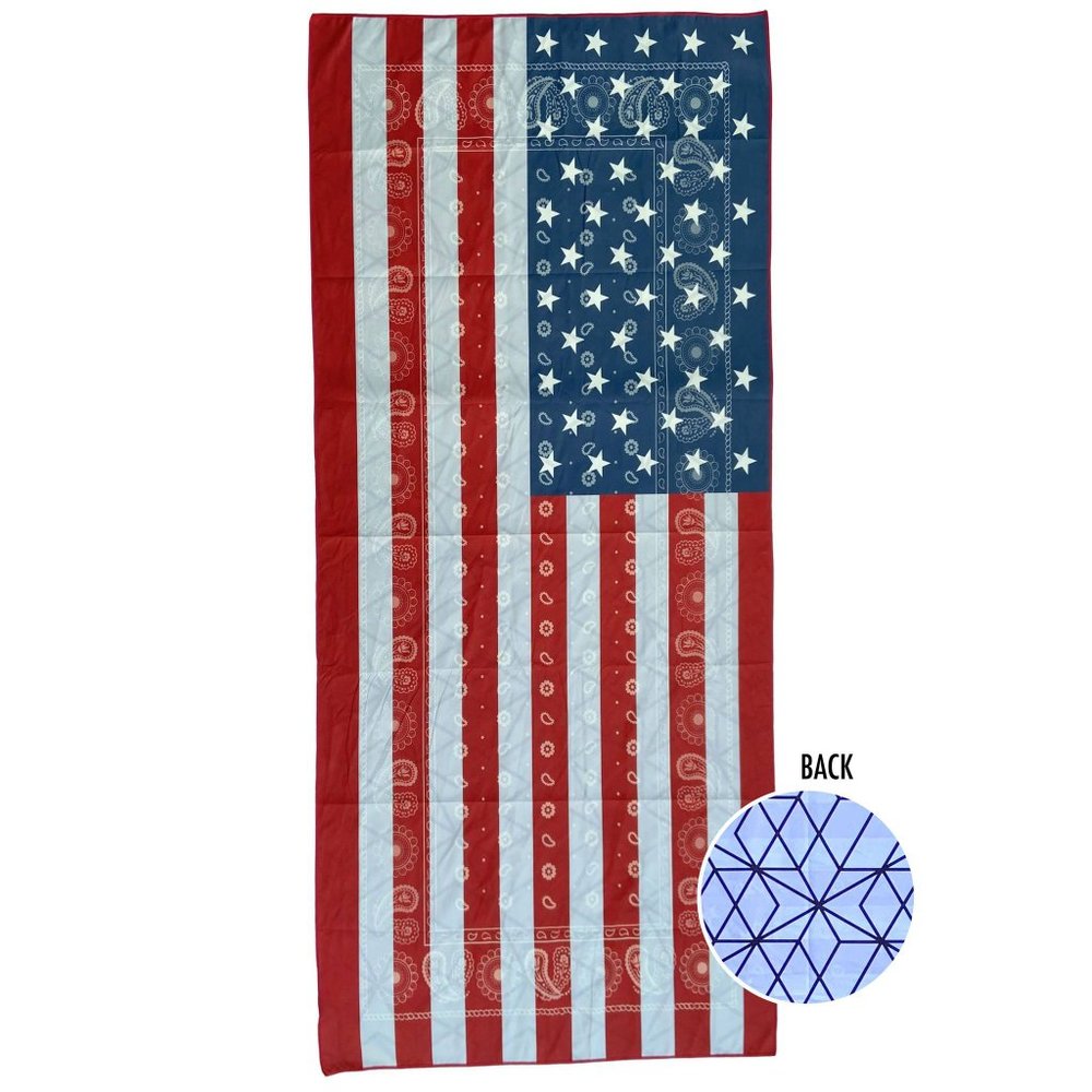 Oversized 72*35 Red USA Flag Paisley Beach Towel
